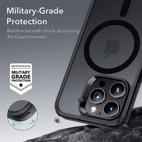 Husa pentru iPhone 14 Pro - ESR Classic Hybrid HaloLock - Frosted Black [4]