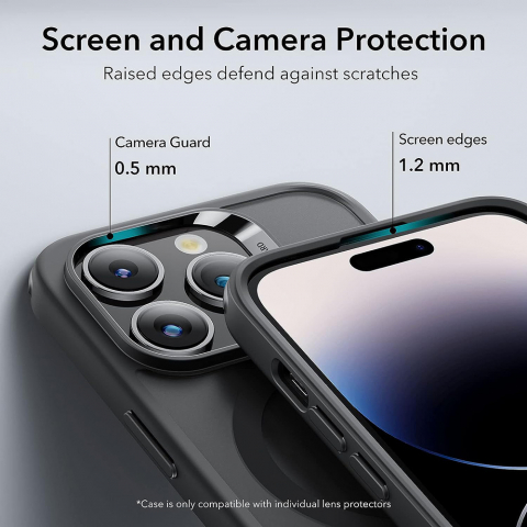 Husa pentru iPhone 14 Pro - ESR Classic Hybrid HaloLock - Frosted Black [5]