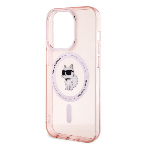 Husa pentru iPhone 14 Pro Max - Karl Lagerfeld IML MagSafe  - Pink Choupette [2]