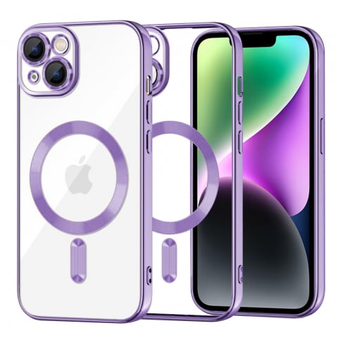 Huse & Folii Telefoane - Husa pentru iPhone 14 - Techsuit Luxury Crystal MagSafe - Light Purple