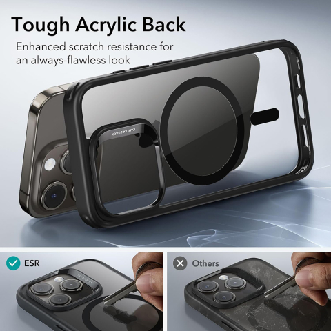 Husa pentru iPhone 15 Pro - ESR Classic Hybrid HaloLock - Clear Black [3]
