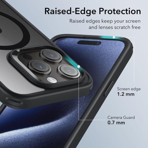 Husa pentru iPhone 15 Pro - ESR Classic Hybrid HaloLock - Clear Black [6]