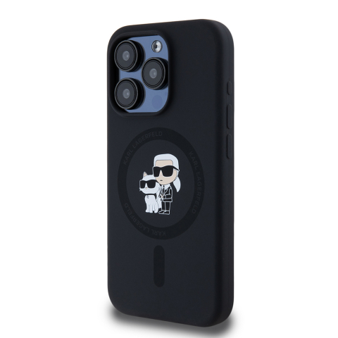 Husa pentru iPhone 15 Pro - Karl Lagerfeld Silicone MagSafe  - Karl&Choupette [1]