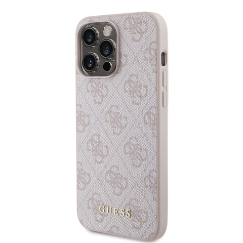 Husa pentru iPhone 15 Pro Max - Guess Hardcase 4G Metal Gold Logo  - Pink [3]