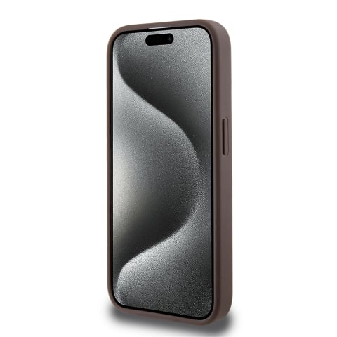 Husa pentru iPhone 15 Pro Max - Guess Hardcase 4G Stripe Collection  - Brown [2]