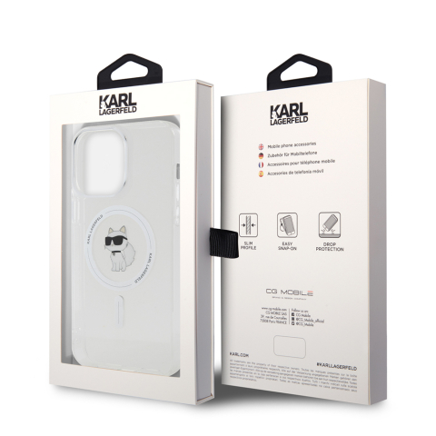 Husa pentru iPhone 15 Pro Max - Karl Lagerfeld IML MagSafe  - Transparent Choupette [6]
