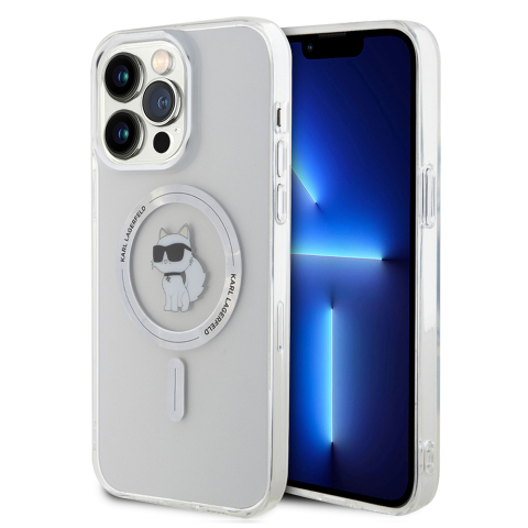 Huse telefoane - Husa pentru iPhone 15 Pro Max - Karl Lagerfeld IML MagSafe  - Transparent Choupette