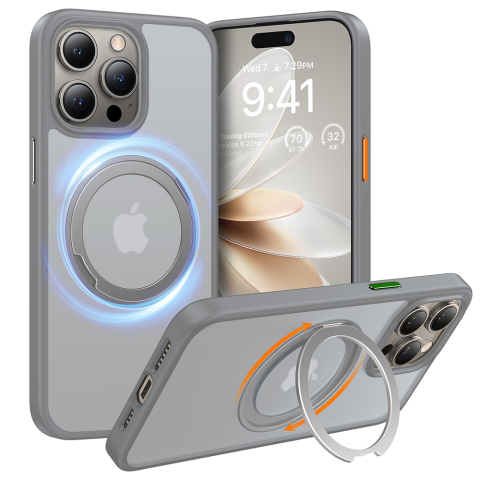 Huse & Folii Telefoane - Husa pentru iPhone 15 Pro Max - Torras Ostand Pro Series - Titanium Grey