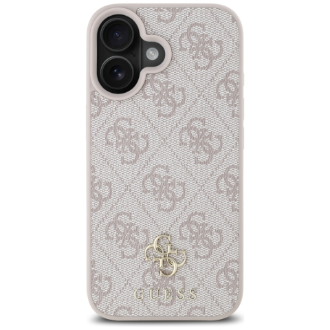 Husa pentru iPhone 16 - Guess 4G Small and Classic Logo MagSafe  - Pink [1]