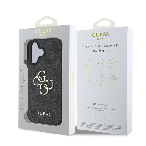 Husa pentru iPhone 16 - Guess Hardcase 4G Big Logo  - Black [4]