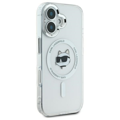 Husa pentru iPhone 16 - Karl Lagerfeld IML MagSafe - White Choupette`s Head [1]