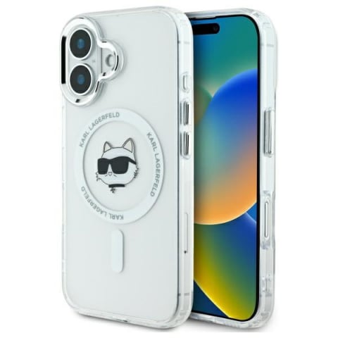 Huse & Folii Telefoane - Husa pentru iPhone 16 - Karl Lagerfeld IML MagSafe - White Choupette`s Head