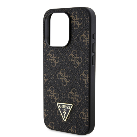 Husa pentru iPhone 16 Pro - Guess Hardcase 4G Triangle Metal Logo  - White [4]