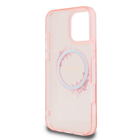 Husa pentru iPhone 16 Pro - Guess IML Flowers Wreath MagSafe  - Pink [5]
