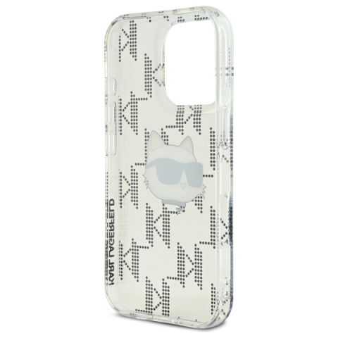 Husa pentru iPhone 16 Pro - Karl Lagerfeld IML Luxury Electroplated  - Transparent Choupette Head [3]