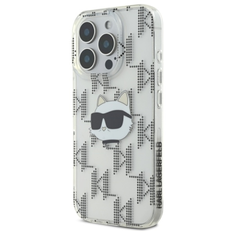 Husa pentru iPhone 16 Pro - Karl Lagerfeld IML Luxury Electroplated  - Transparent Choupette Head [6]