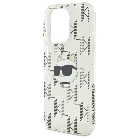 Husa pentru iPhone 16 Pro - Karl Lagerfeld IML Luxury Electroplated  - Transparent Choupette Head [1]