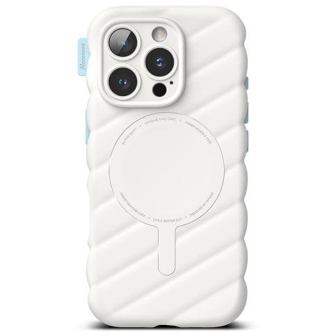 Husa pentru iPhone 16 Pro - Macaron Silicone MagSafe - White [5]