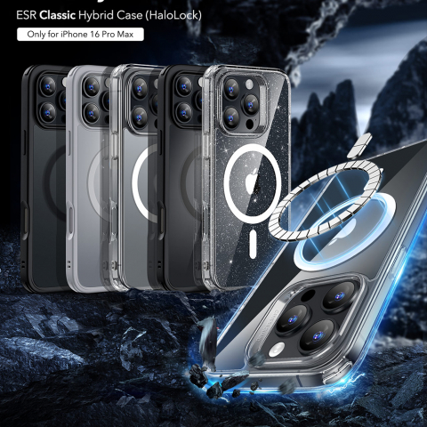 Husa pentru iPhone 16 Pro Max - ESR Classic Hybrid HaloLock - Frosted Black [3]