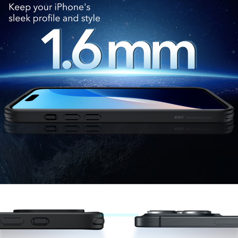 Husa pentru iPhone 16 Pro Max - ESR Classic Hybrid HaloLock - Frosted Black [5]