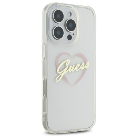 Husa pentru iPhone 16 Pro Max - Guess Hardcase IML Heart  - Clear [5]