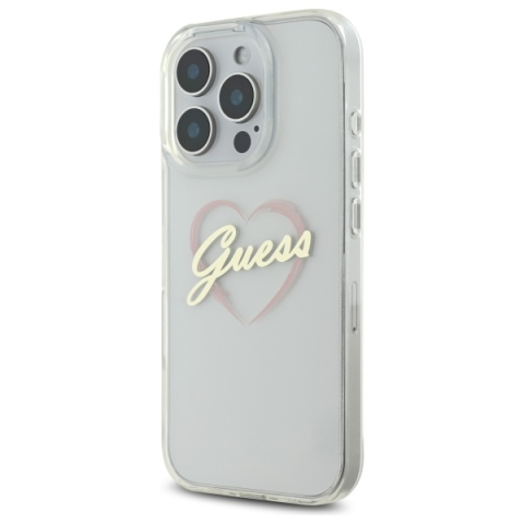 Husa pentru iPhone 16 Pro Max - Guess Hardcase IML Heart  - Clear [3]