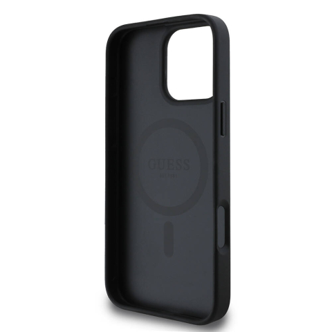 Husa pentru iPhone 16 Pro Max - Guess Saffiano Classic Logo MagSafe  - Black [5]
