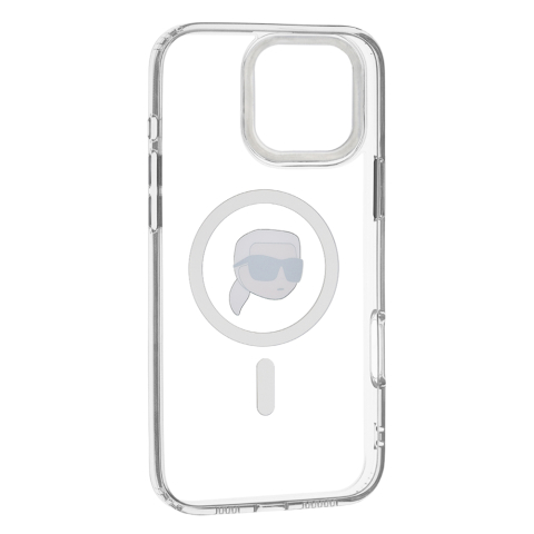 Husa pentru iPhone 16 Pro Max - Karl Lagerfeld IML MagSafe  - White Karl`s Head [2]