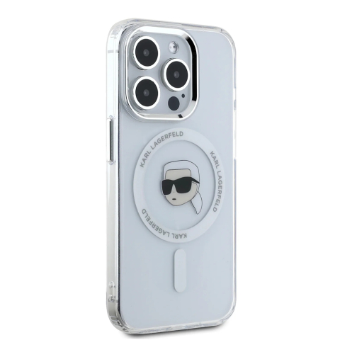 Husa pentru iPhone 16 Pro Max - Karl Lagerfeld IML MagSafe  - White Karl`s Head [3]