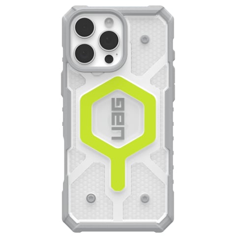 Husa pentru iPhone 16 Pro Max - UAG Pathfinder Clear MagSafe - Active Neon Lanyard [2]