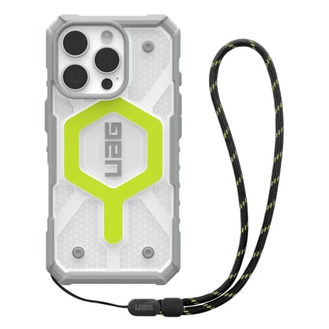 Huse & Folii Telefoane - Husa pentru iPhone 16 Pro Max - UAG Pathfinder Clear MagSafe - Active Neon Lanyard