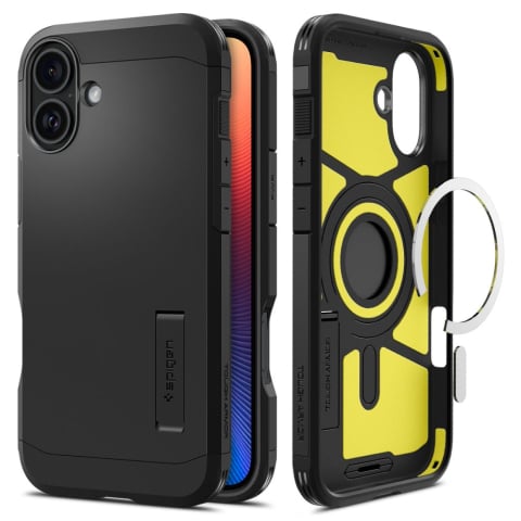 Huse & Folii Telefoane - Husa pentru iPhone 16 - Spigen Tough Armor MagSafe - Black
