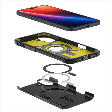 Husa pentru iPhone 16 - Spigen Tough Armor MagSafe - Black [6]