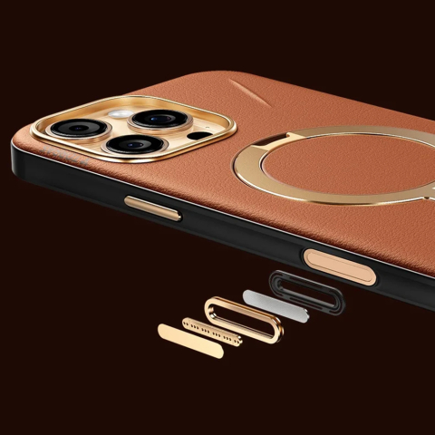 Husa pentru iPhone 17 Pro Max - Torras QPRO Leather Series - Brown [5]