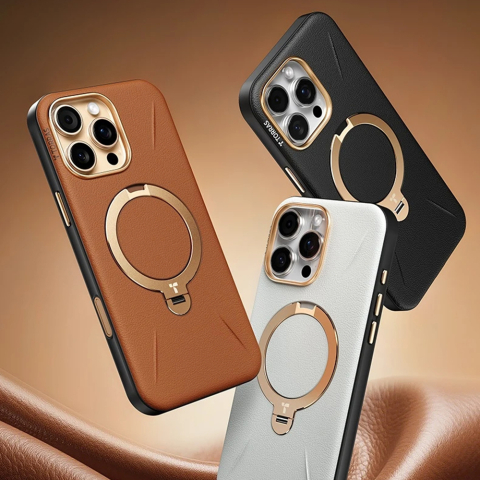 Husa pentru iPhone 17 Pro Max - Torras QPRO Leather Series - Brown [1]