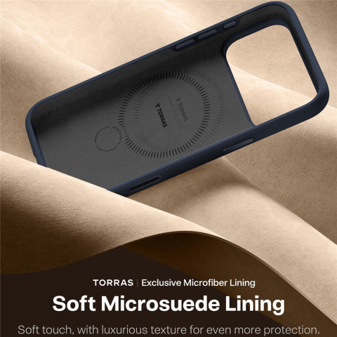 Husa pentru iPhone 17 Pro Max - Torras QPRO Silicone Series - Navy Blue [6]