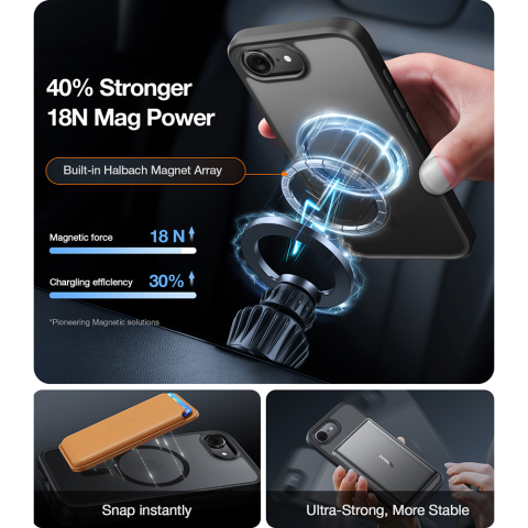 Husa pentru iPhone 17 - Torras Guardian Magnetic Series - Clear [2]