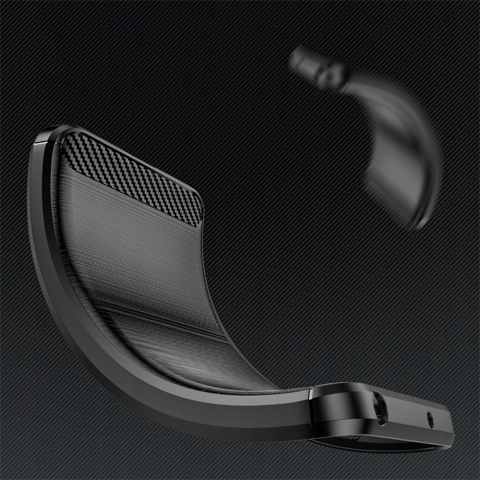 Husa pentru Motorola Edge 30 Neo - Techsuit Carbon Silicone - Black [5]