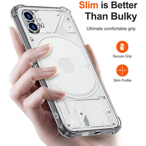 Husa pentru Nothing Phone (1) - Techsuit Shockproof Clear Silicone - Clear [2]