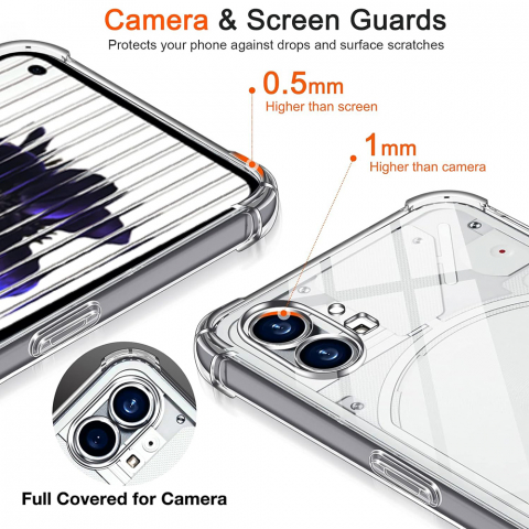 Husa pentru Nothing Phone (1) - Techsuit Shockproof Clear Silicone - Clear [3]