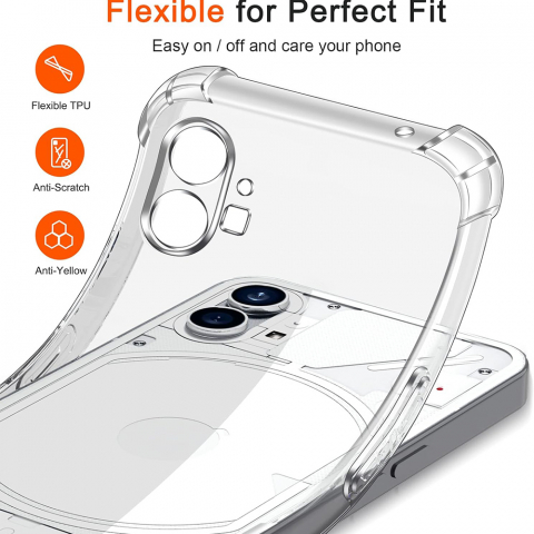Husa pentru Nothing Phone (1) - Techsuit Shockproof Clear Silicone - Clear [1]