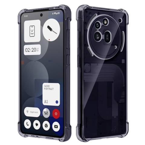 Huse telefoane - Husa pentru Nothing Phone (3a) Pro - Techsuit Shockproof Clear Silicone - Smoke Black