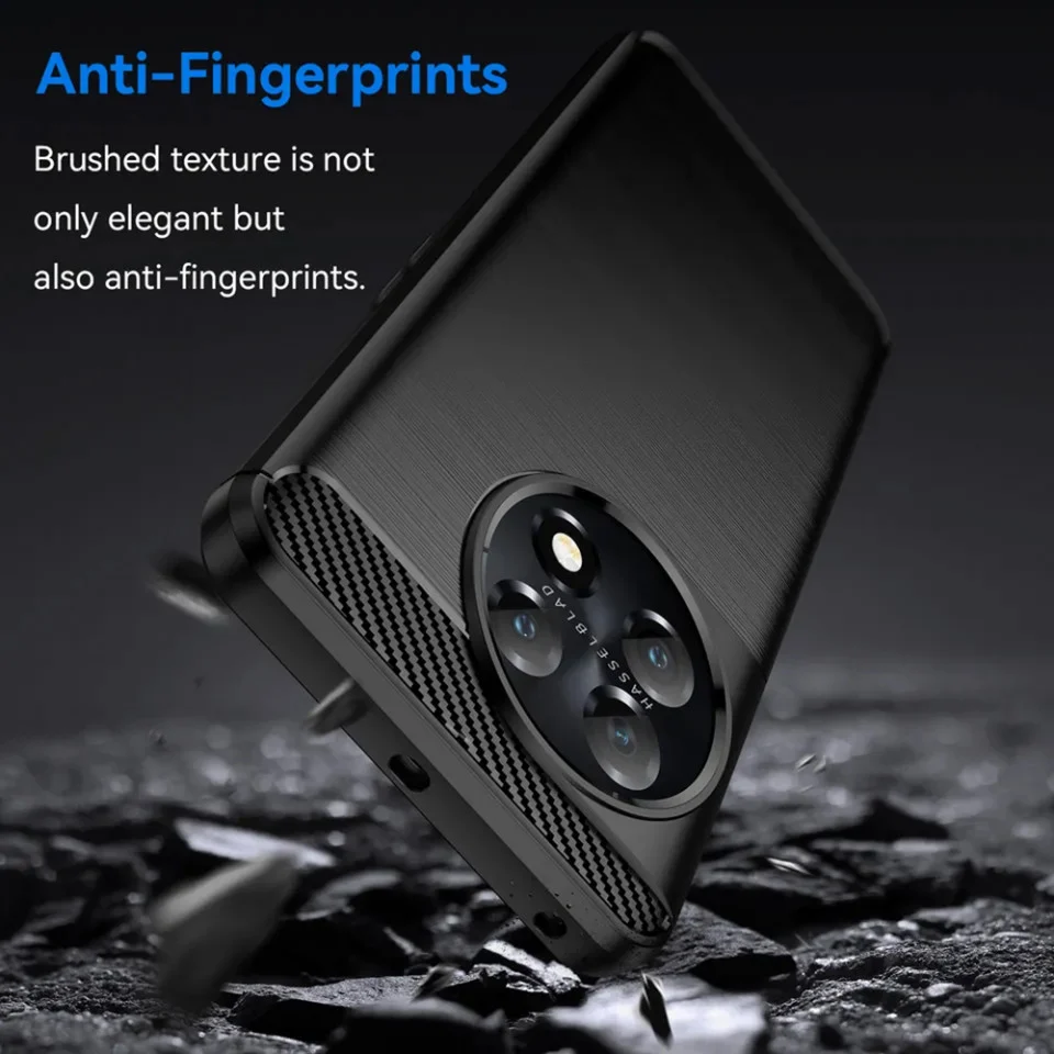 Husa pentru OnePlus 11 - Techsuit Carbon Silicone - Black [4]