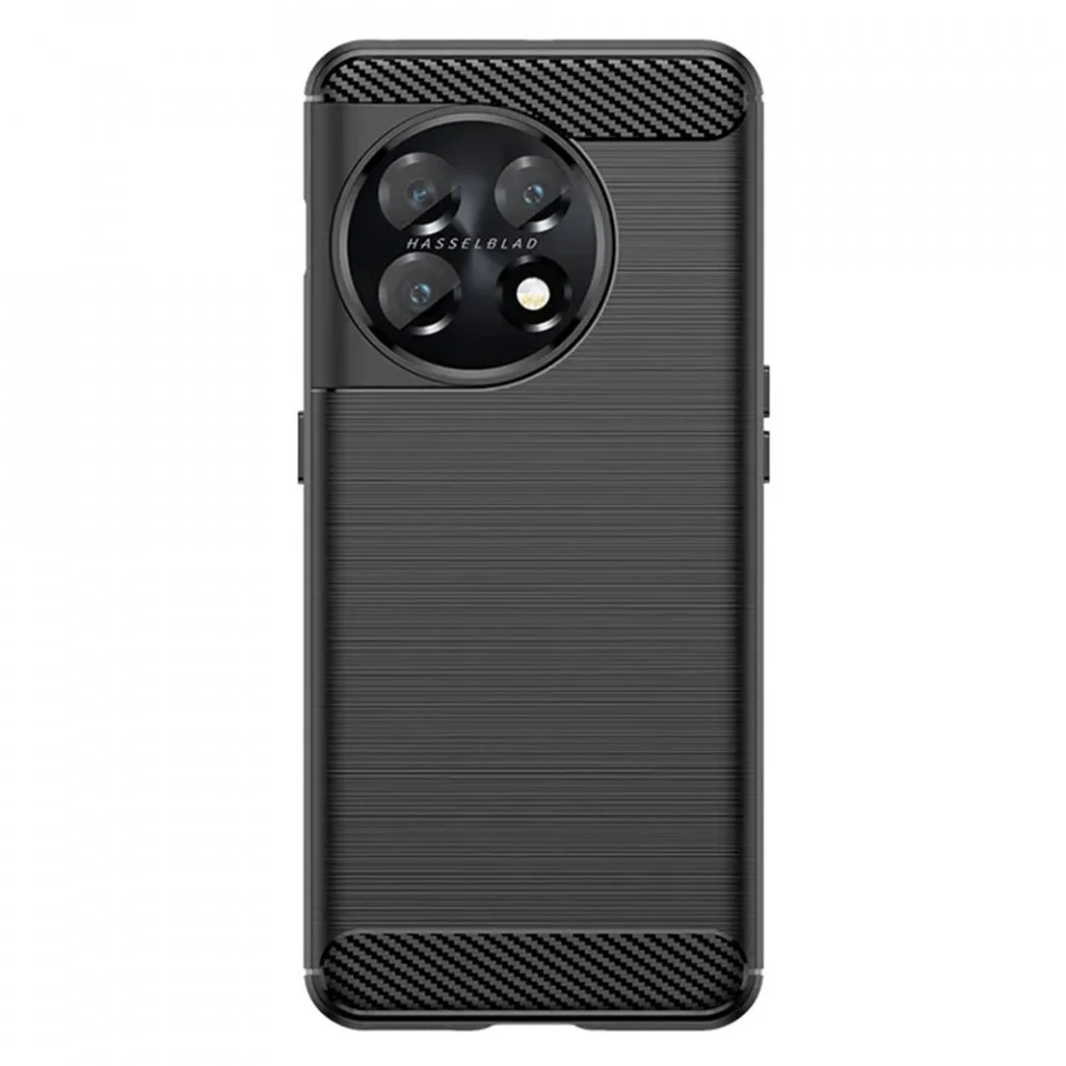 Huse & Folii Telefoane - Husa pentru OnePlus 11 - Techsuit Carbon Silicone - Black