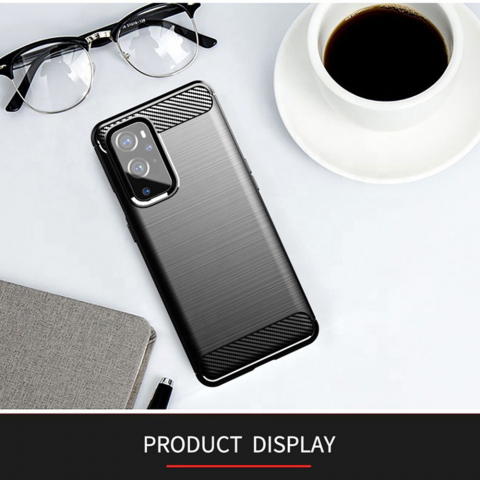 Husa pentru OnePlus 9 Pro - Techsuit Carbon Silicone - Black [4]