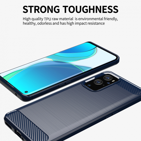 Husa pentru OnePlus 9 Pro - Techsuit Carbon Silicone - Black [5]