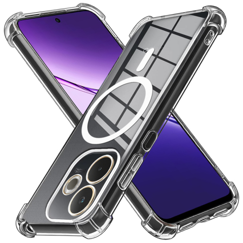 Huse & Folii Telefoane - Husa pentru Oppo A5 Pro 4G / A5 Pro 5G - Techsuit Shockproof Clear Silicone MagSafe - Clear