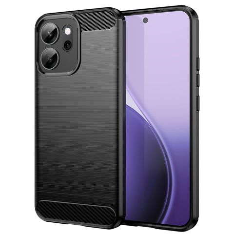 Huse & Folii Telefoane - Husa pentru Oppo Reno 14F - Techsuit Carbon Silicone - Black