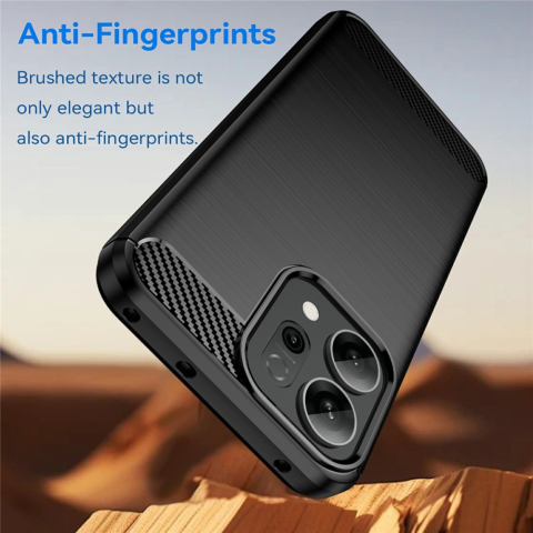 Husa pentru Oppo Reno 14F - Techsuit Carbon Silicone - Black [3]