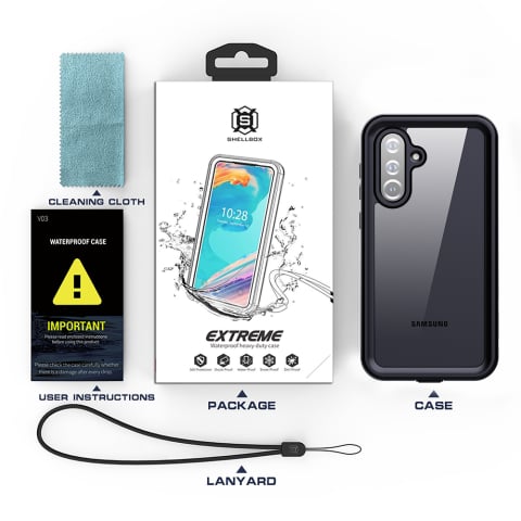 Husa pentru Samsung Galaxy A26 5G - ShellBox Waterproof IP68 Case - Black [6]
